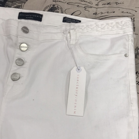 Sanctuary Connector Button Fly Kick Crop Jeans - Picture 5 of 11